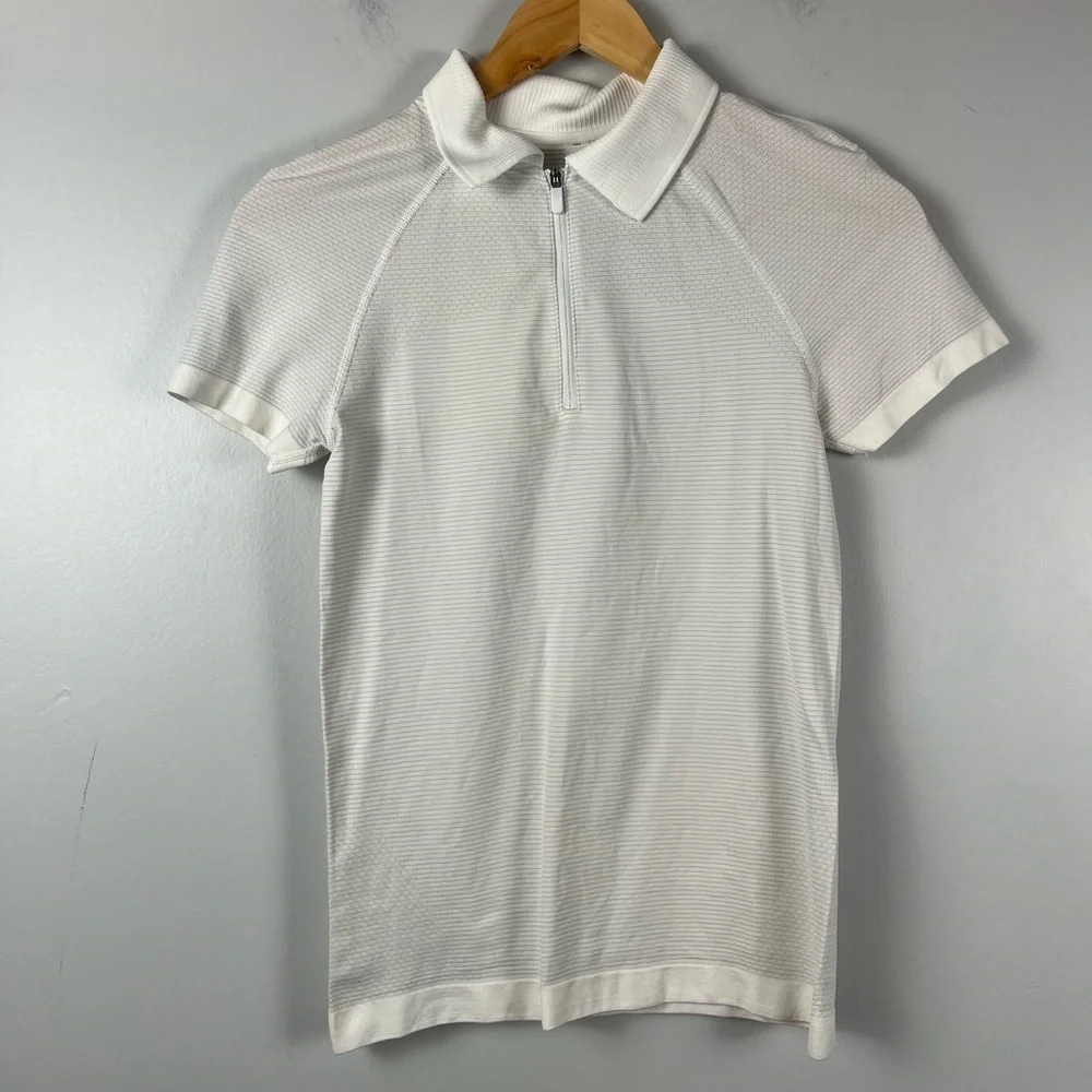 Lululemon Swiftly Tech Half-Zip Polo Women’s Size  4 in white